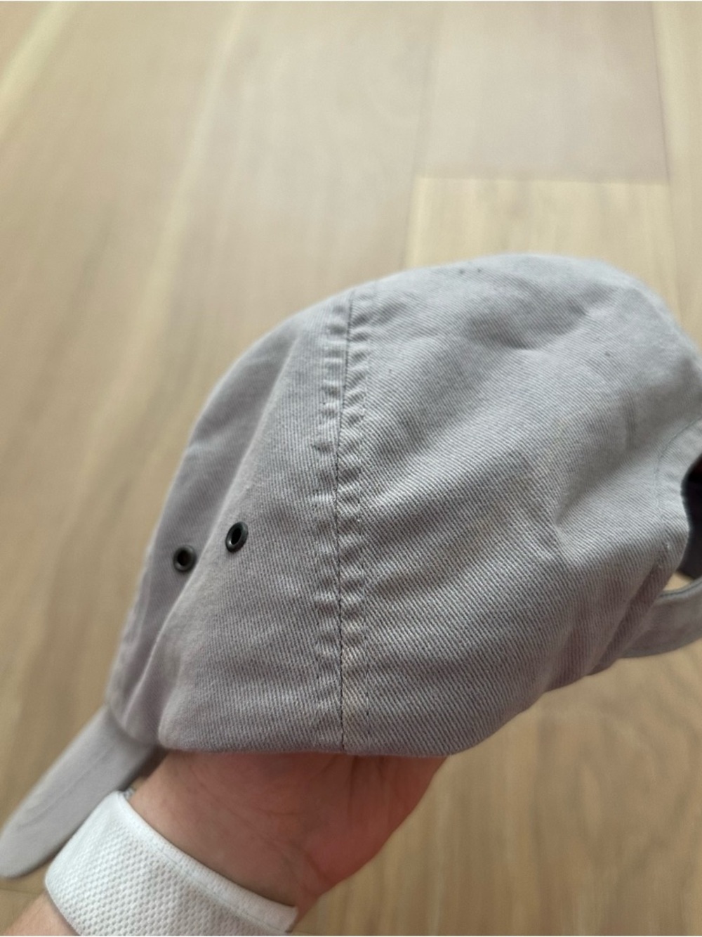 Peter Millar Hat Ball Cap Dad Hat Gray Light Blue Logo Mens Accessories - Picture 3 of 7